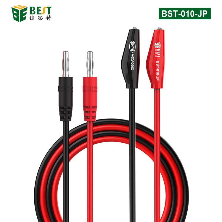 BST-010-JP 超導(dǎo)傳輸香蕉頭轉(zhuǎn)鱷魚夾測試線 電力測試線 高壓電源夾子 萬用表插頭 香蕉頭導(dǎo)線 鱷魚夾純銅帶線試驗 夾子線